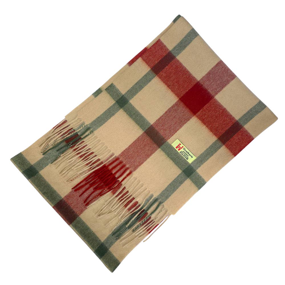 Strathurie Lambswool Ladies Gents Plaid Tartan Check Scarf UK MADE