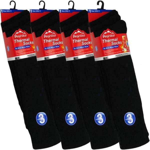 Men's Long Hose Thick Brushed Insulated Maximum Warmth Thermal Socks by ProHike