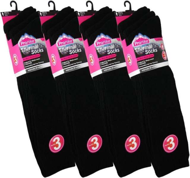 Ladies Long Hose Thick Brushed Insulated Maximum Warmth Thermal Socks by ProHike (Copy)