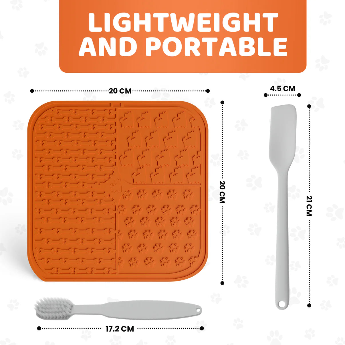 Lick Mat For Dogs with Spreader & Brush