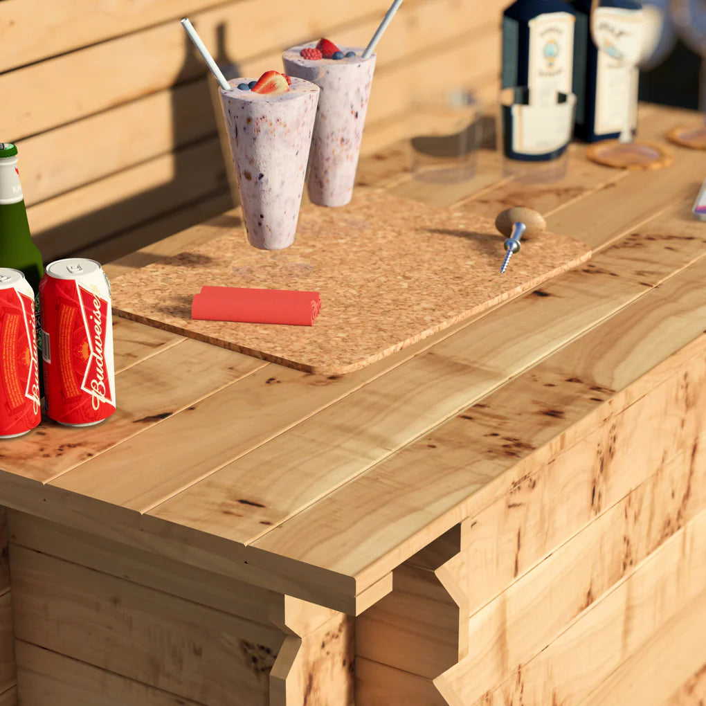 Rustic Wooden Interlock Bar Hand Made