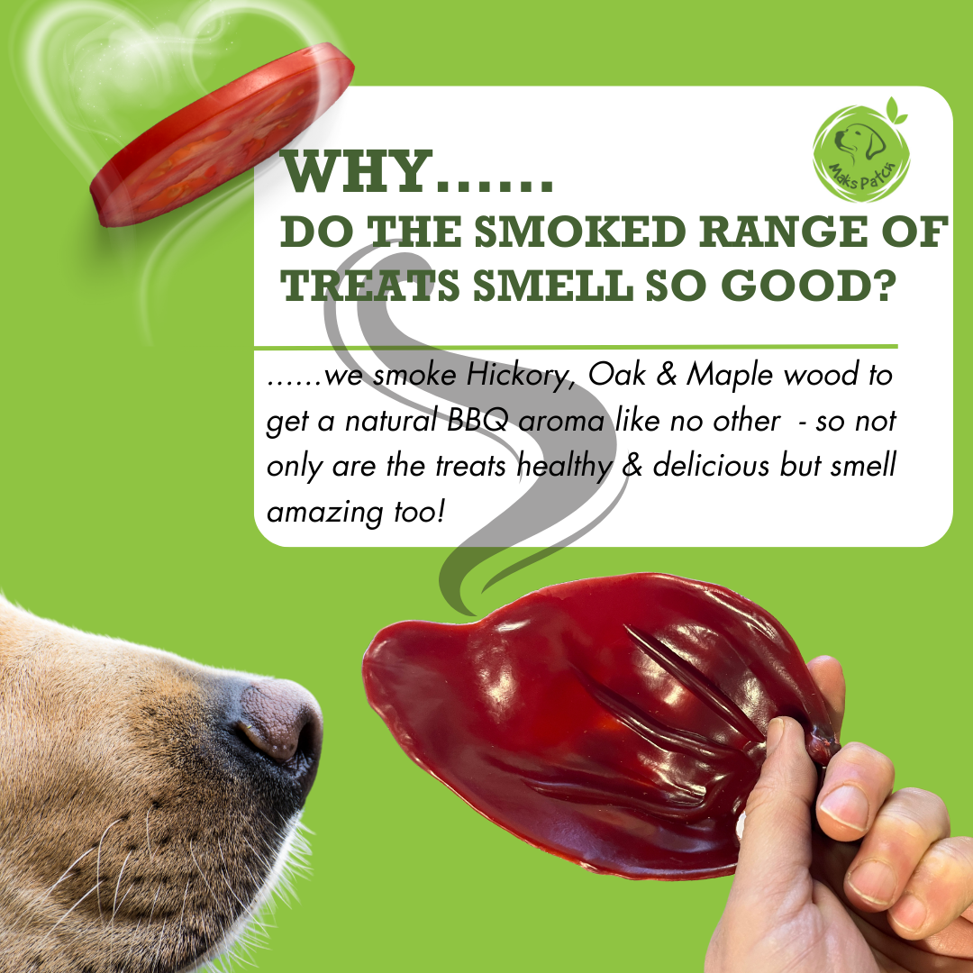 Maks'Patch Natural Vegan Dog Treats Pigs Ear Shaped Natural Smoked Flavour