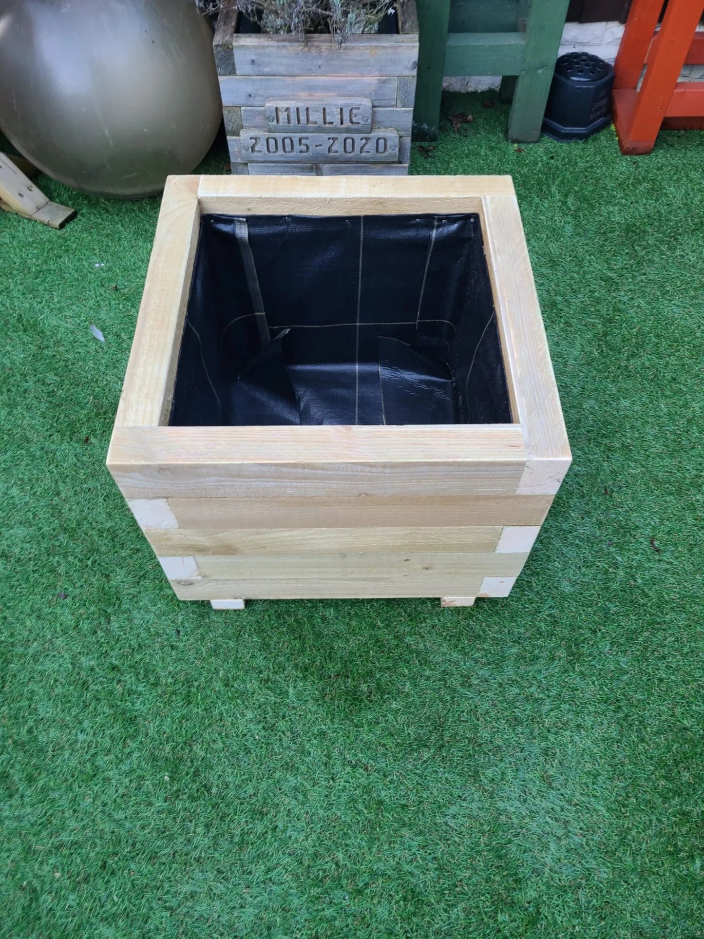 Square Small Sleeper / Farmyard Style Treated Garden Planter
