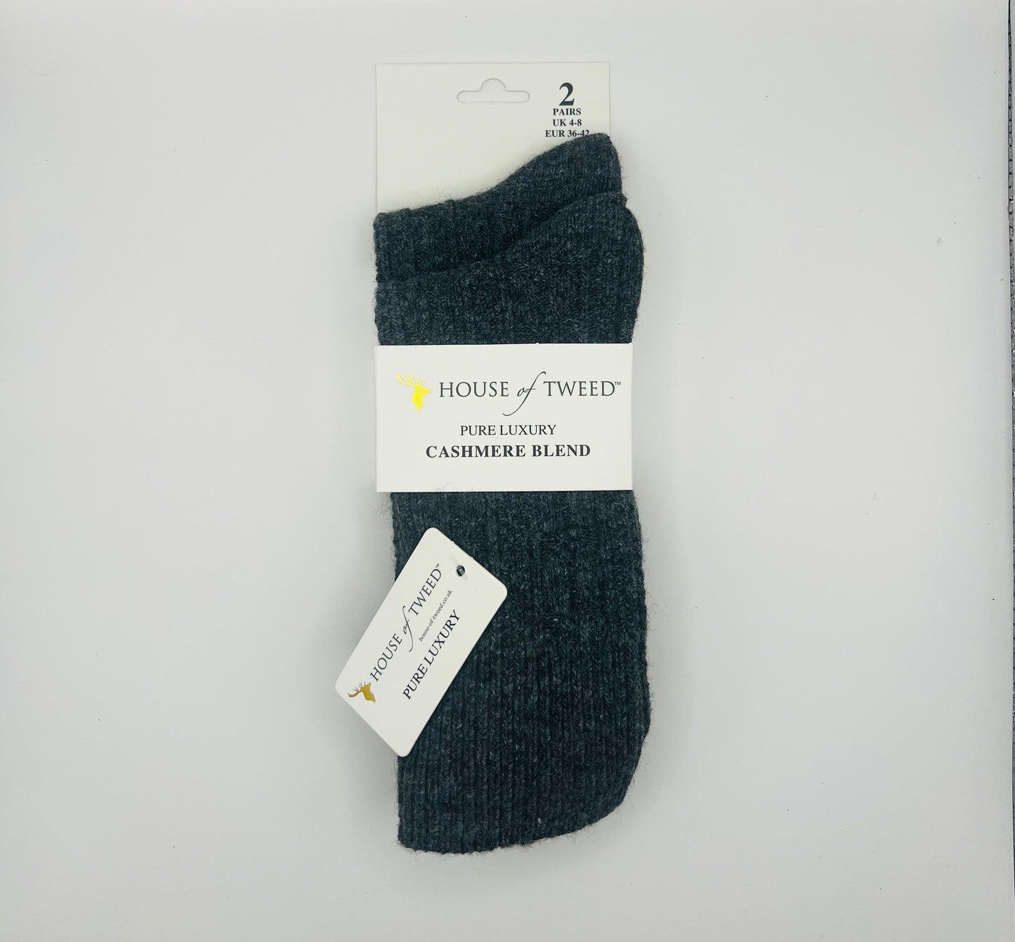 House Of Tweed Cashmere Blend Socks 2 pairs