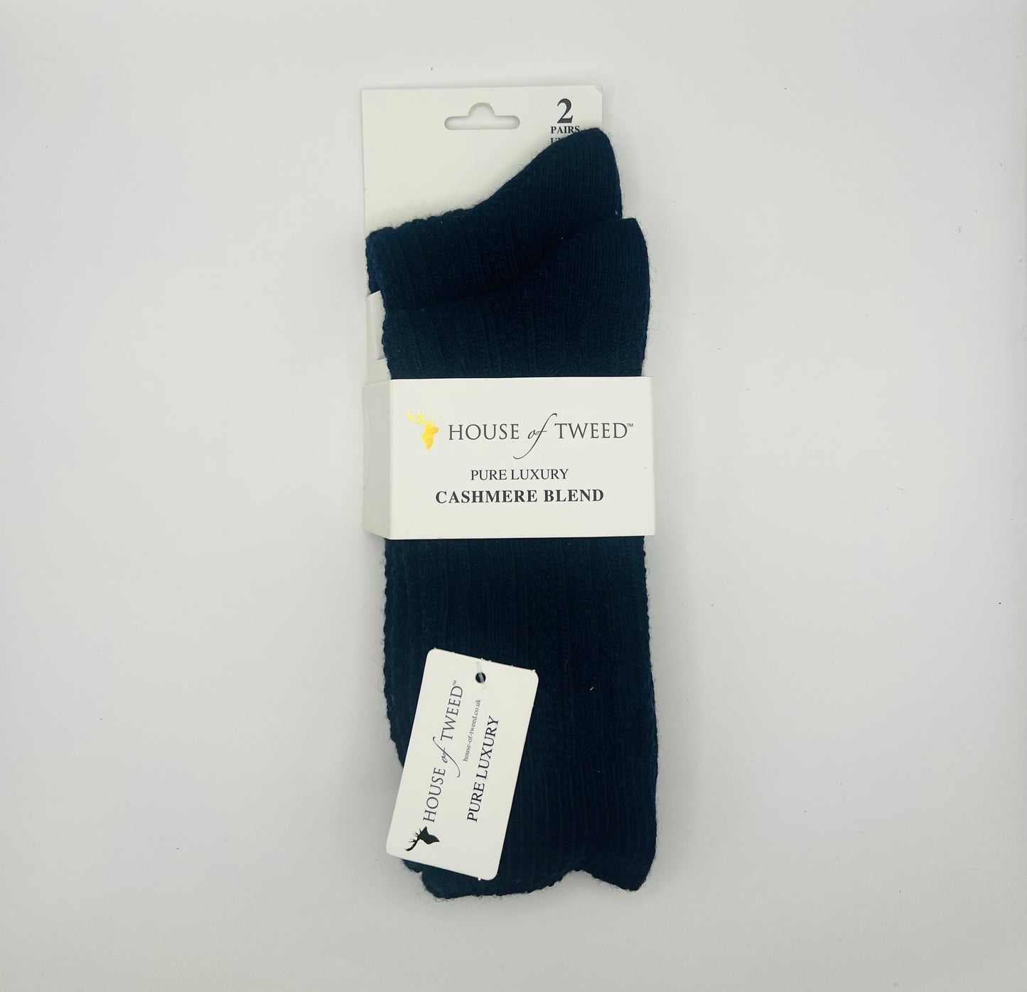 House Of Tweed Cashmere Blend Socks 2 pairs