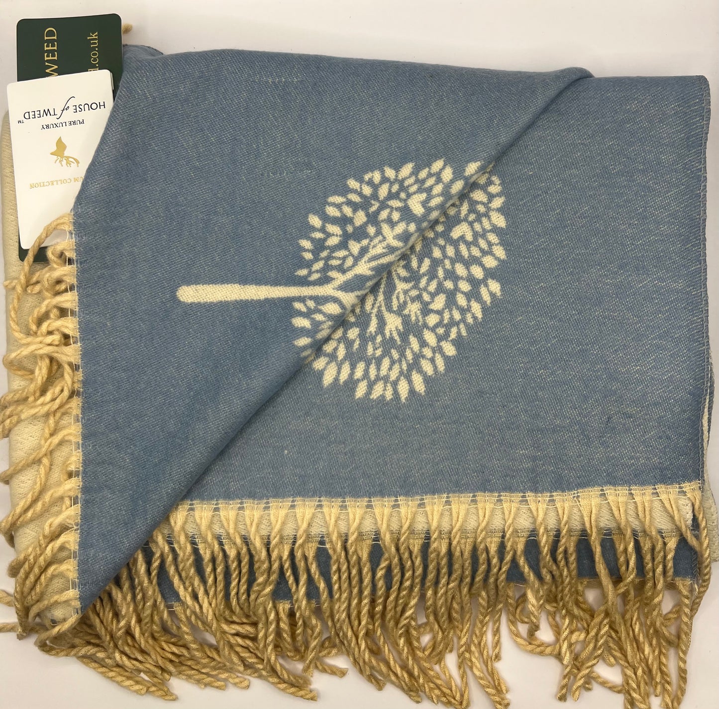 House Of Tweed Highland Tree Of Life Cream & Grey