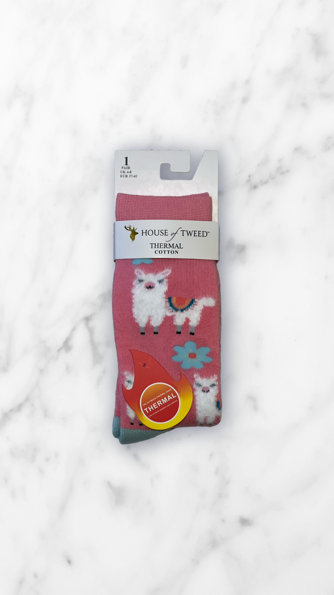 House of Tweed Ladies Thermal Cotton Socks UK 4-8