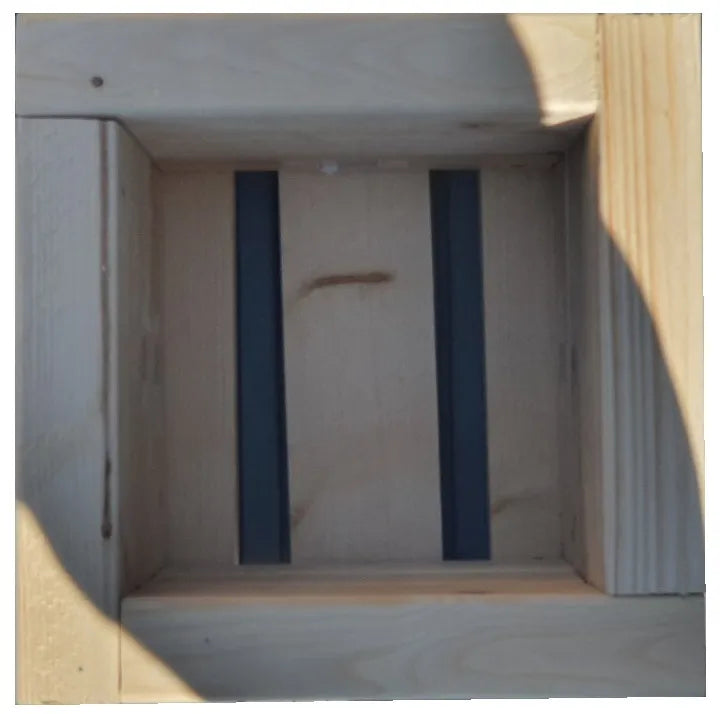 HAND MADE SQUARE WOODEN PLANTER POT 25x25x27CM