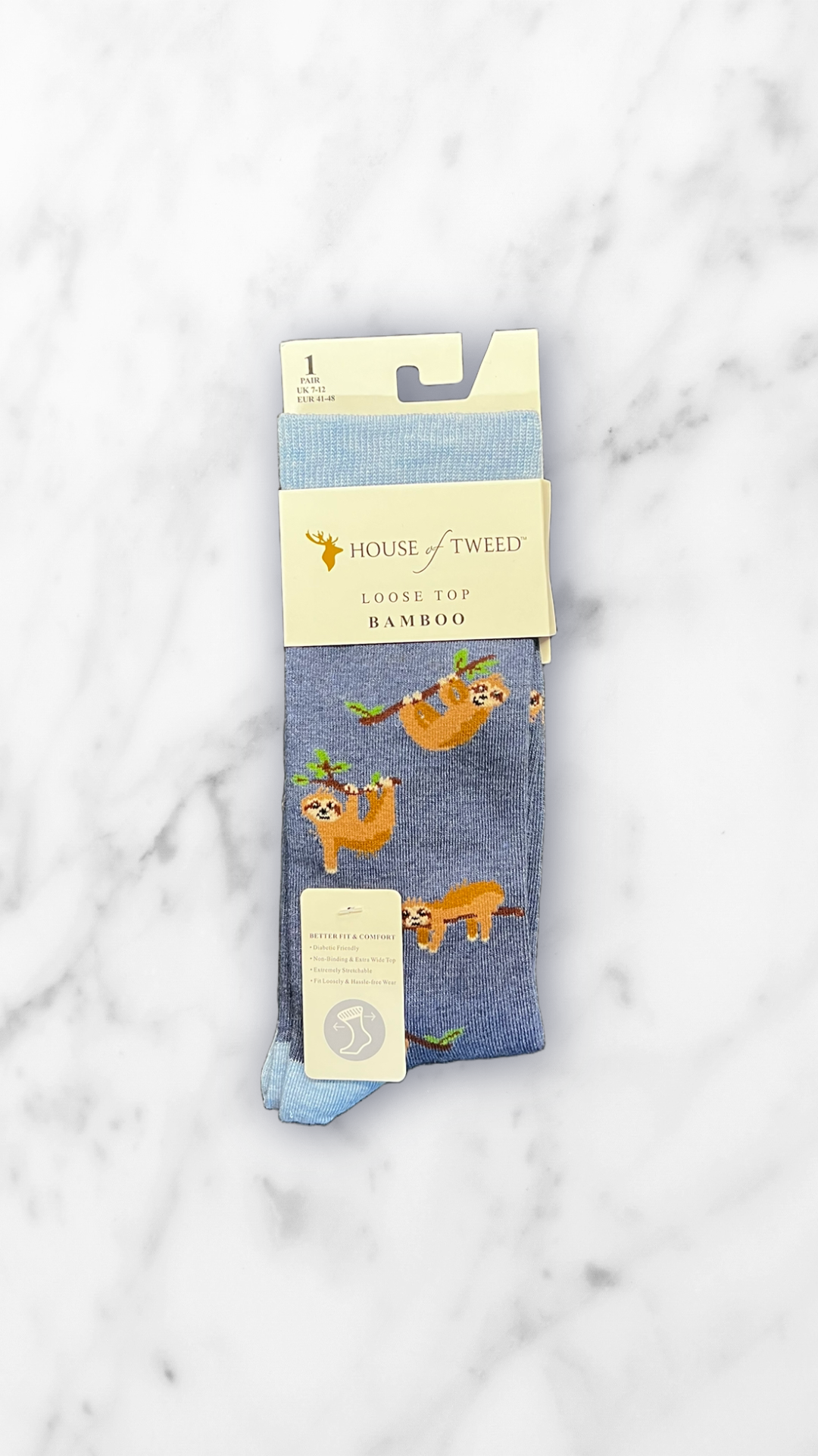 Mens House Of Tweed Bamboo Socks UK 7-12 (Loose Fit/Diabetic Friendly)