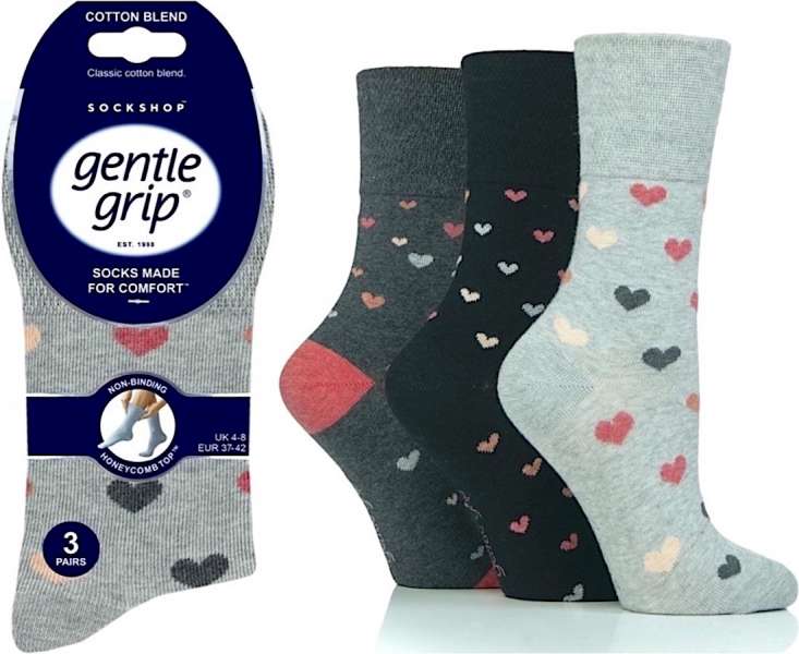 Ladies Gentle Grip Non Binding HoneyComb Loose Top Socks UK 4-8 by SockShop