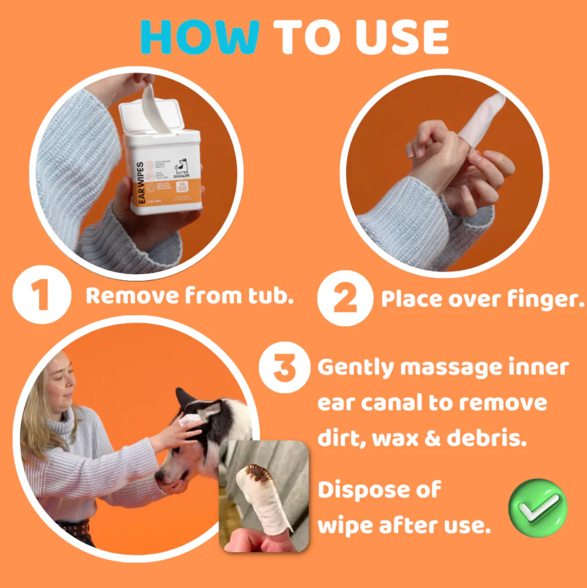 Dog Ear Wipes