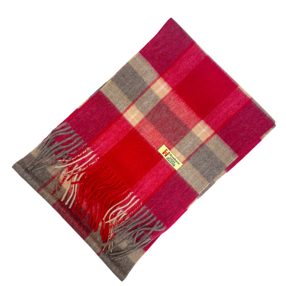 Strathurie Lambswool Ladies Gents Plaid Tartan Check Scarf UK MADE