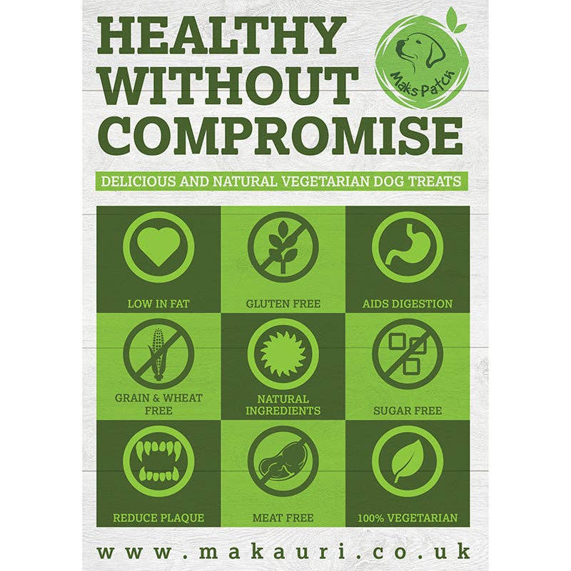 MaksPatch Dog Treats. Flavour Filled Twist Sticks 5-110