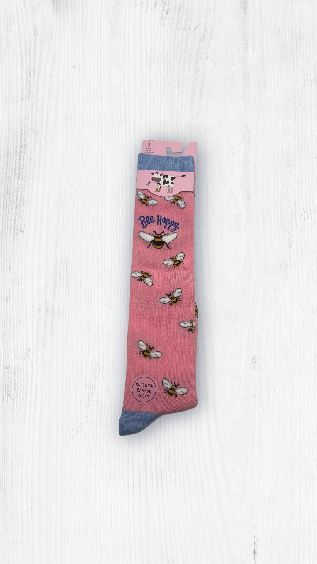 Moo Ladies Knee High Bamboo Socks Uk 4-8