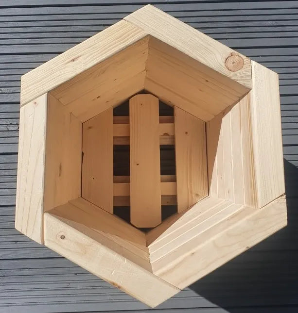 Hexagonal Wooden Garden Planter Plant Pot Hexagon – Different Heights
