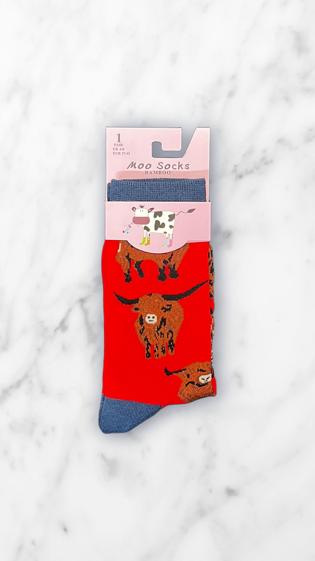 Ladies Moo Socks Bamboo Socks UK 4-8