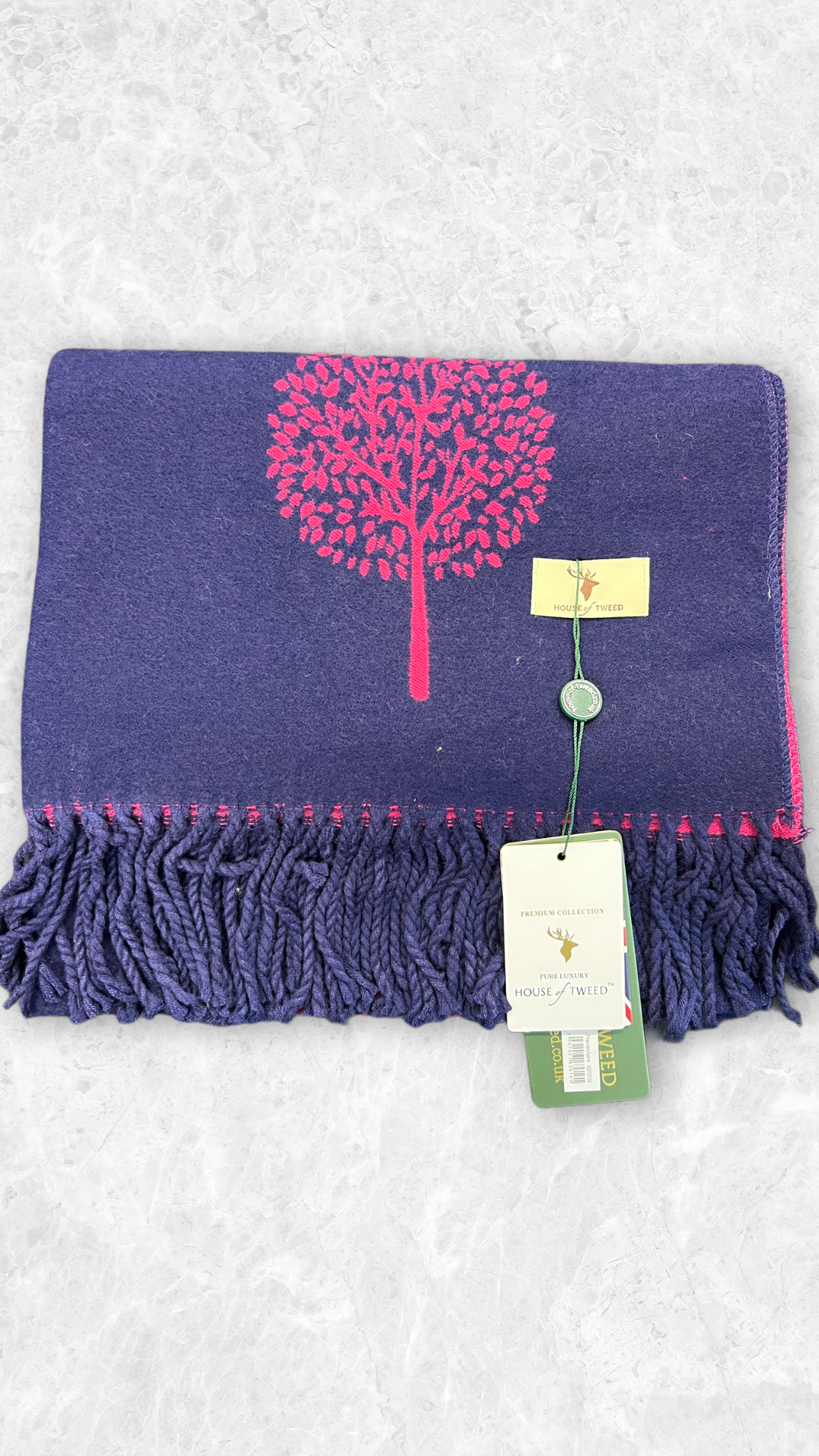 House of Tweed Luxury Tree Of Life Reversible Scarf