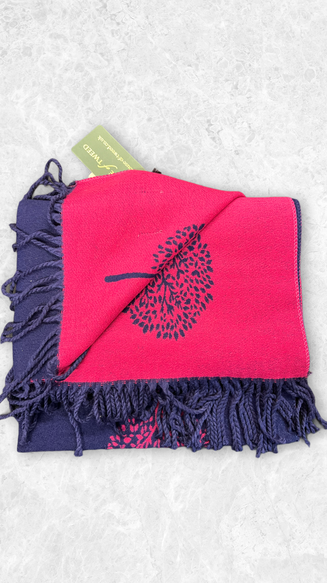 House of Tweed Luxury Tree Of Life Reversible Scarf