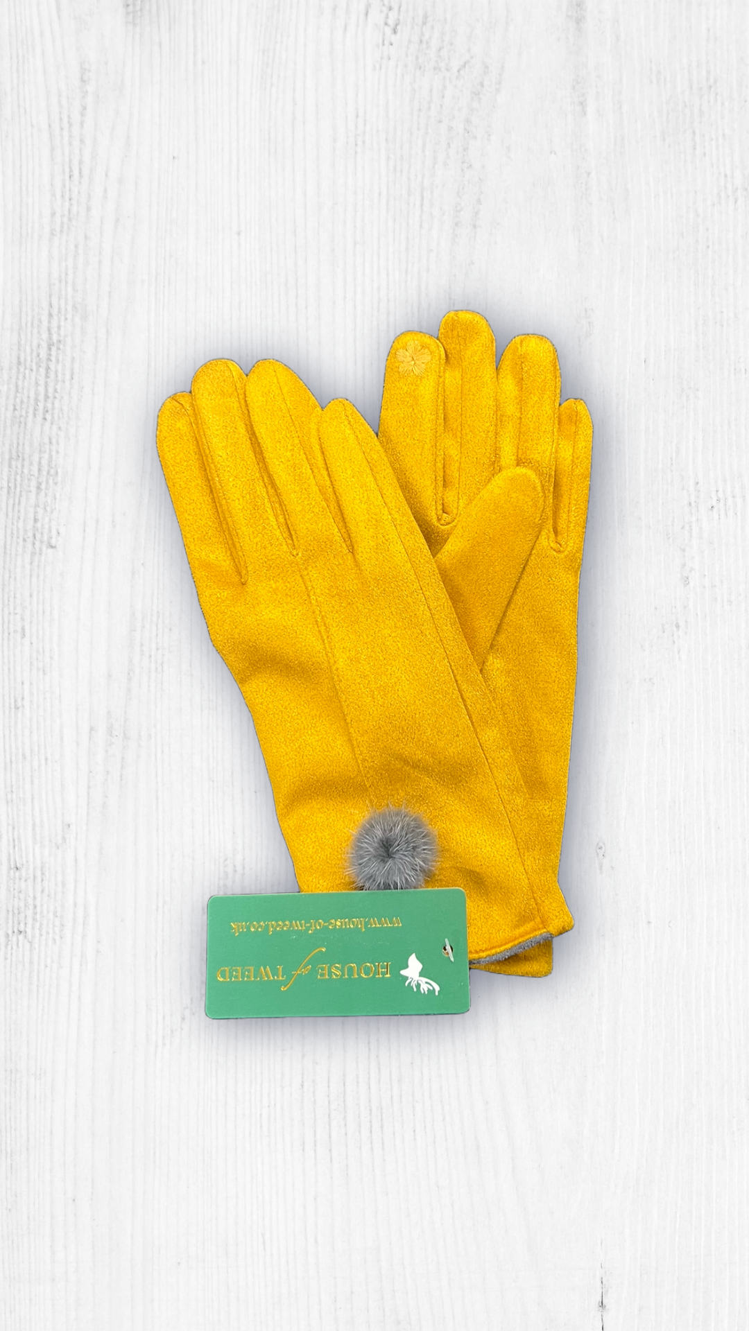 House of Tweed Ladies Luxury Gloves – Mustard