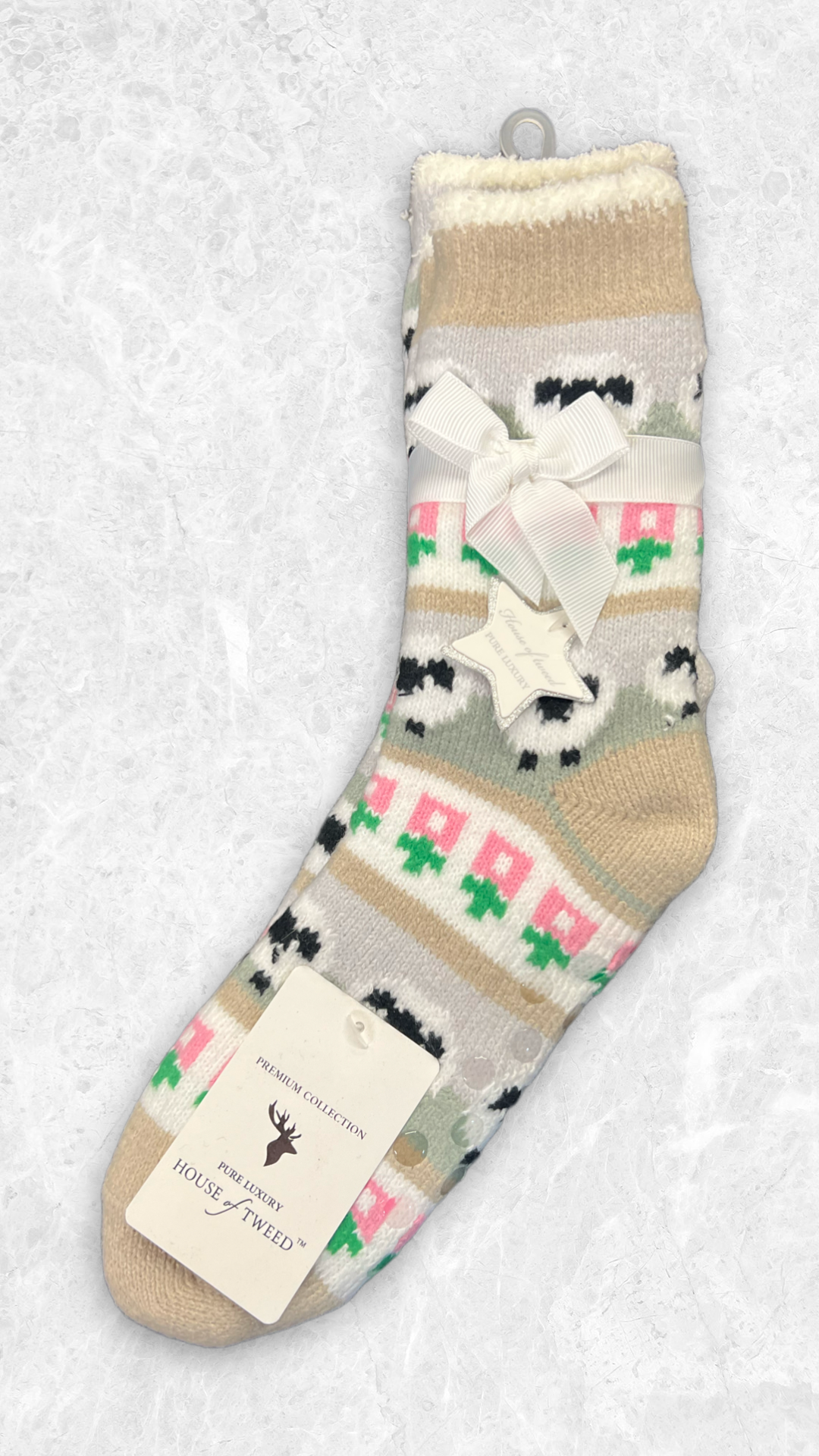 House Of Tweed Luxury Cozy Slipper Socks 2 Pairs