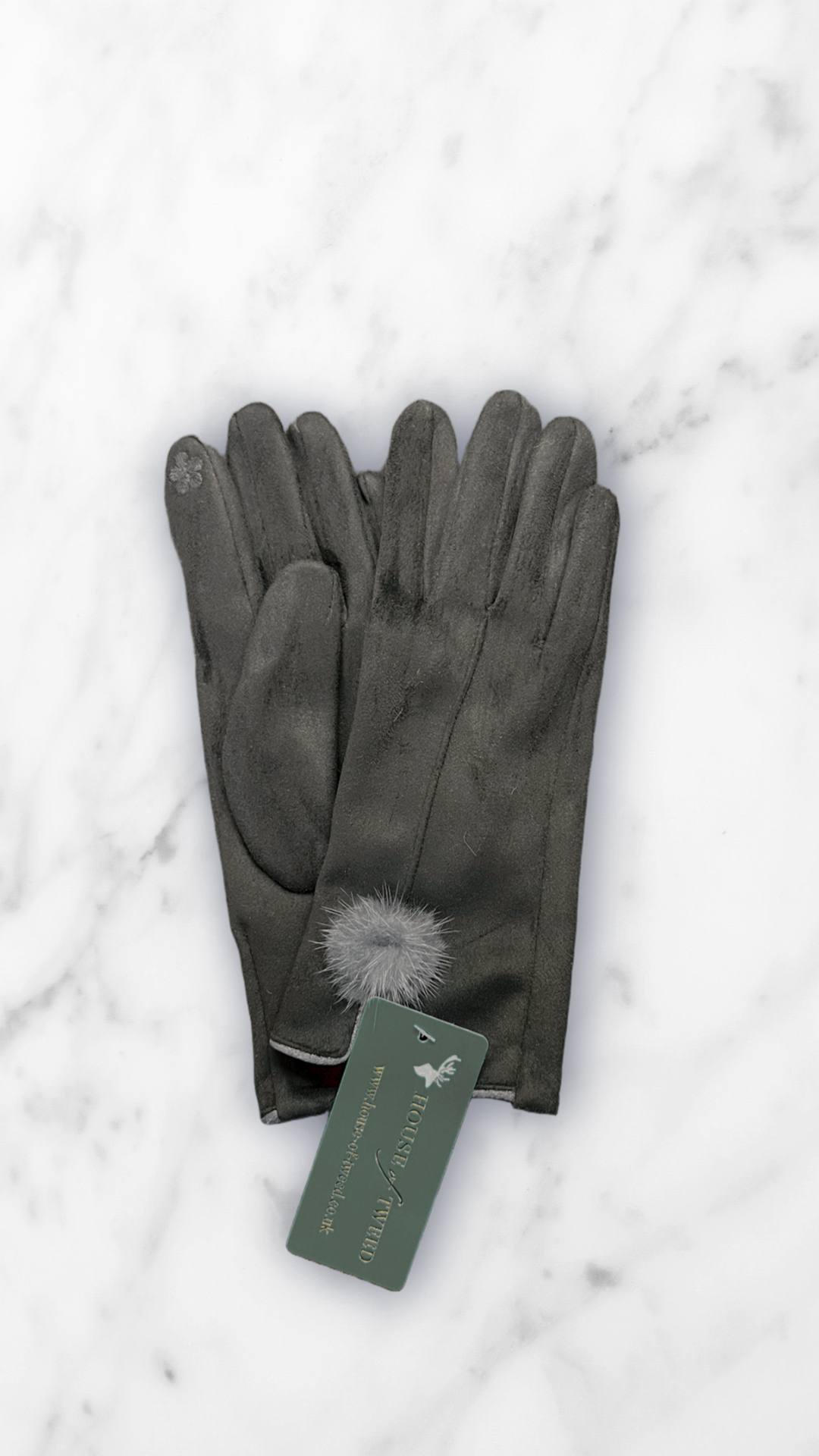 House of Tweed Ladies Luxury Gloves – Black