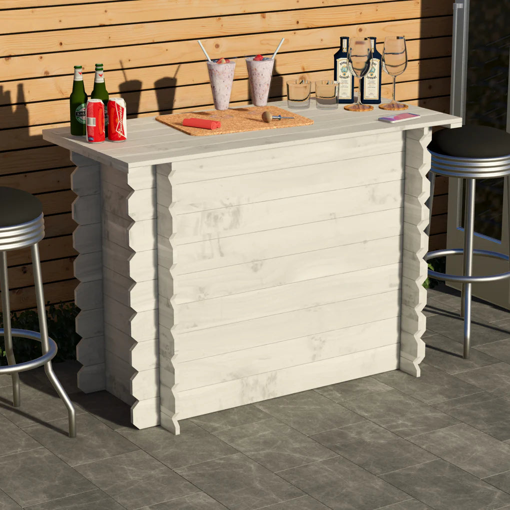 Rustic Wooden Interlock Bar Hand Made