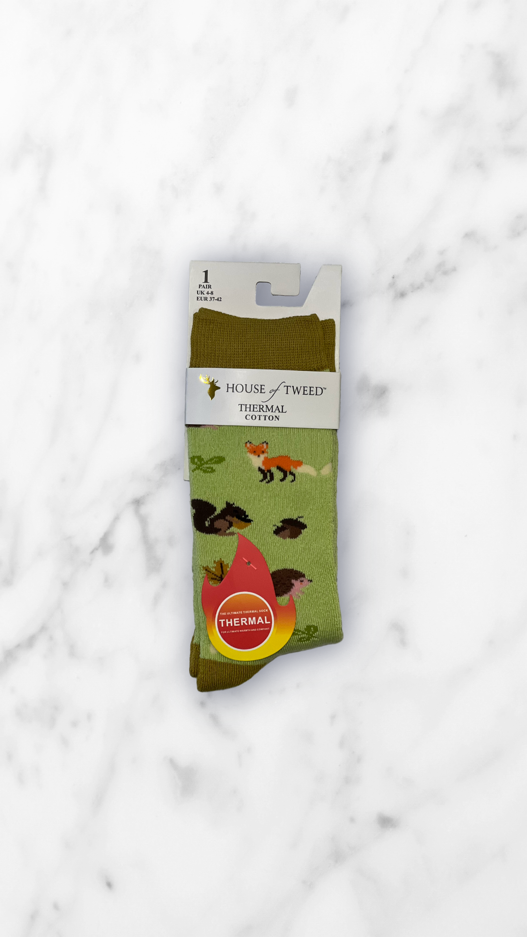 House of Tweed Ladies Thermal Cotton Socks UK 4-8