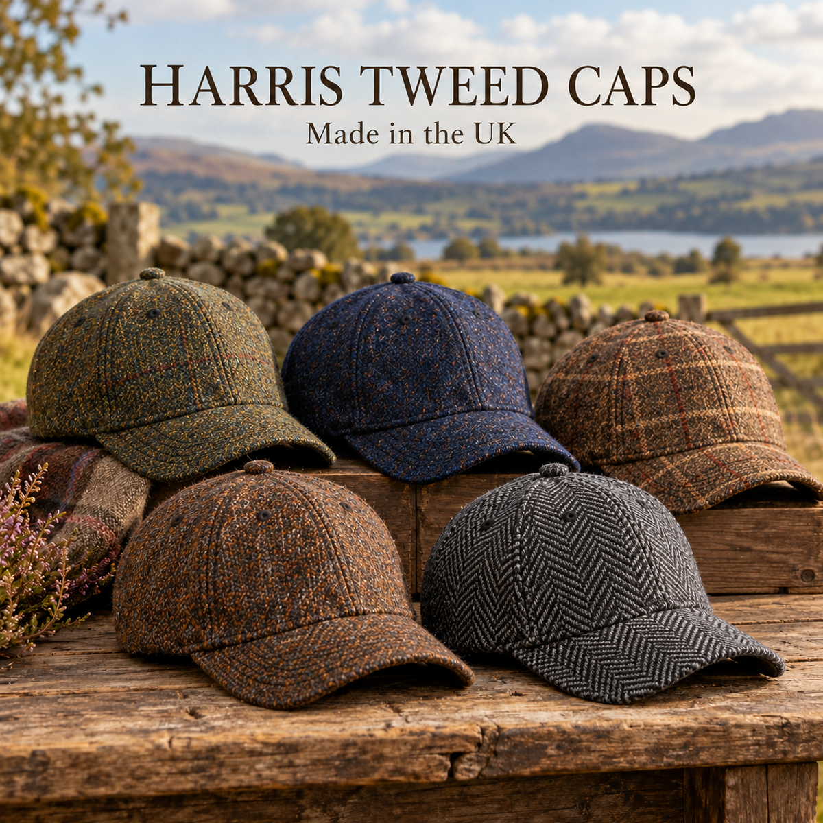 Harris Tweed Caps