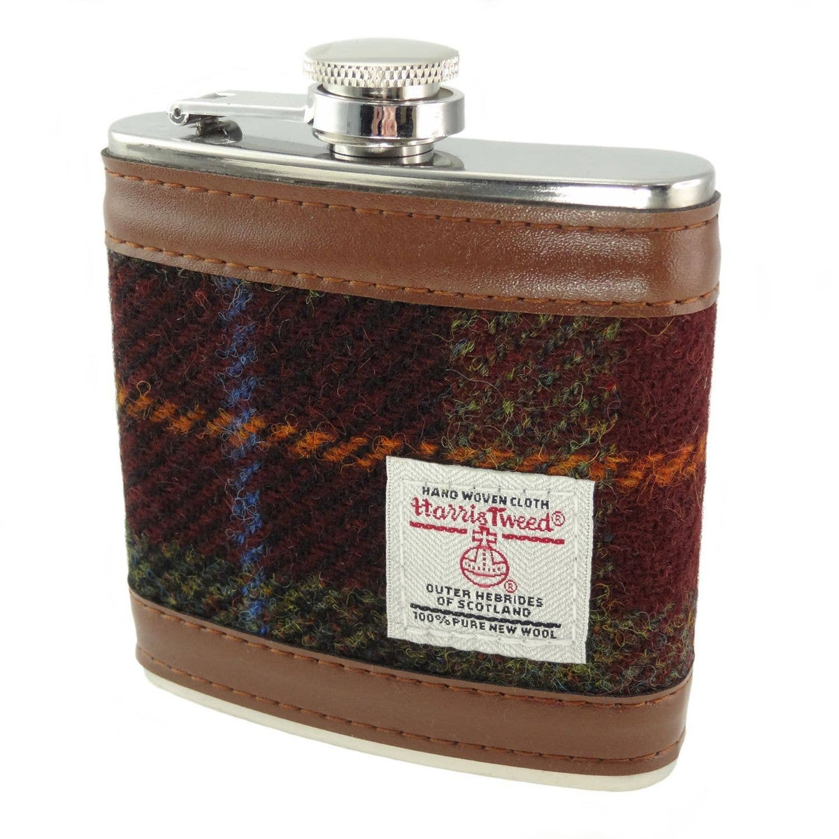 6oz Harris Tweed Hip Flask