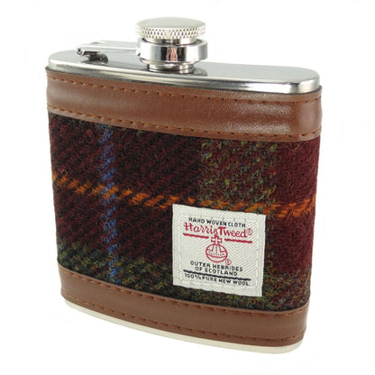 6oz Harris Tweed Hip Flask