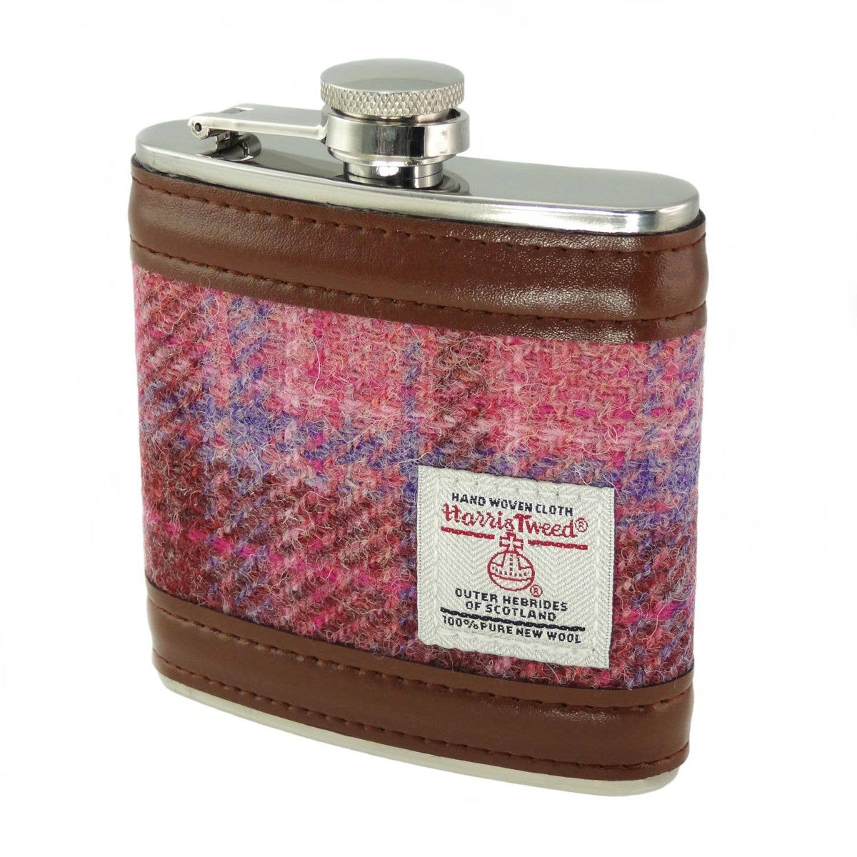 6oz Harris Tweed Hip Flask