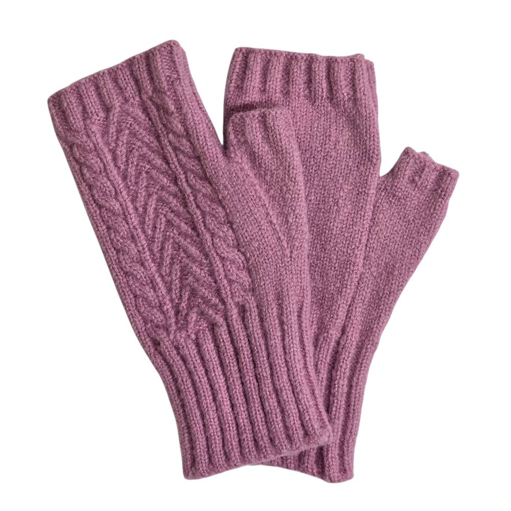 Cashmere Blend Mittens Dusty Pink