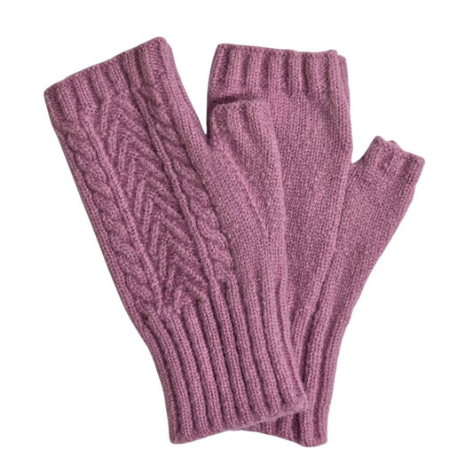 Cashmere Blend Mittens Dusty Pink