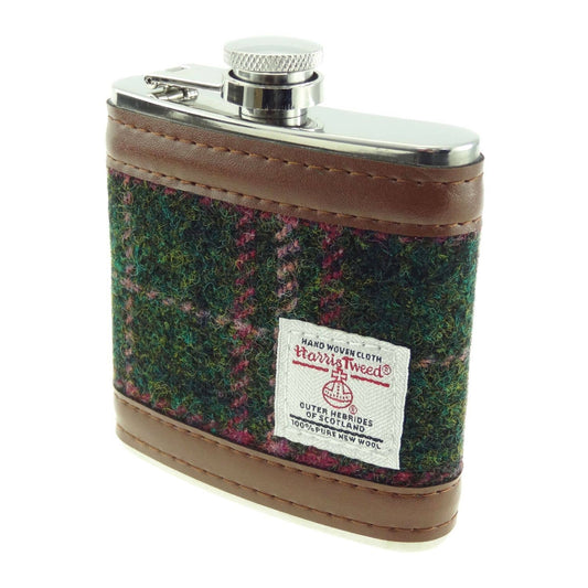6oz Harris Tweed Hip Flask