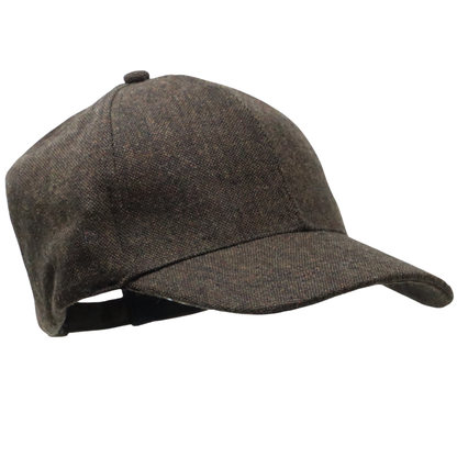 Plain Tweed Baseball Cap with wax peak 3 colours to choose from