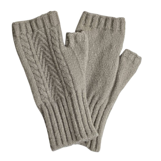 Cashmere Blend Mittens Grey