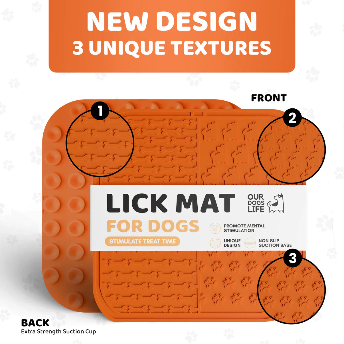 Lick Mat For Dogs with Spreader & Brush