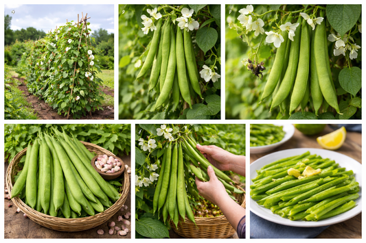White Lady Runner Bean Seeds – Heavy Cropping, Traditional Variety