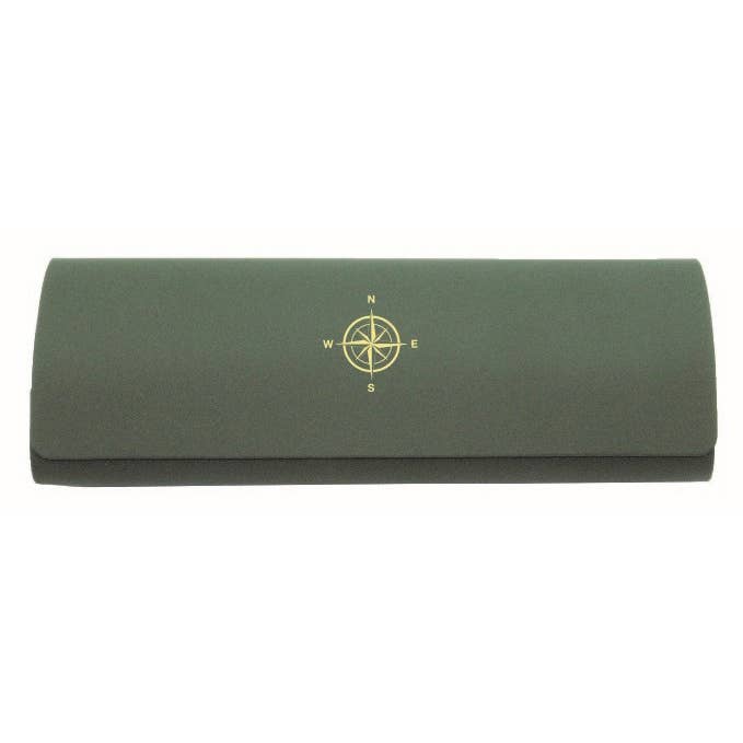 Compass Embossed Glasses Case & Cloth