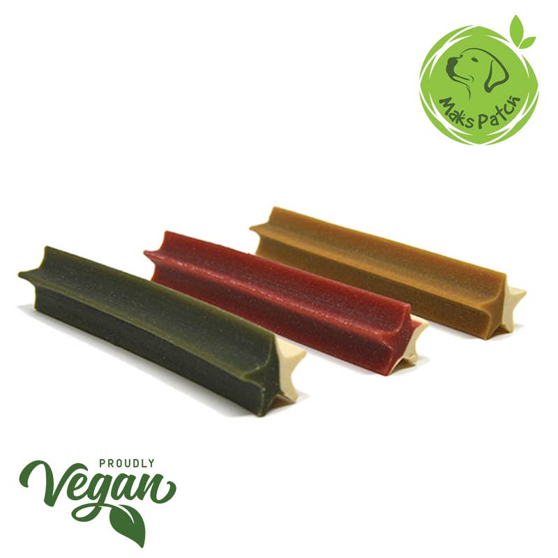 MaksPatch Vegan Dog Treats Star Sticks 2 sizes