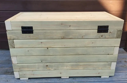 Garden Bench Seat Table Storage Box 80cm x 40cm Solid Wood Treated Indoor or Outdoors