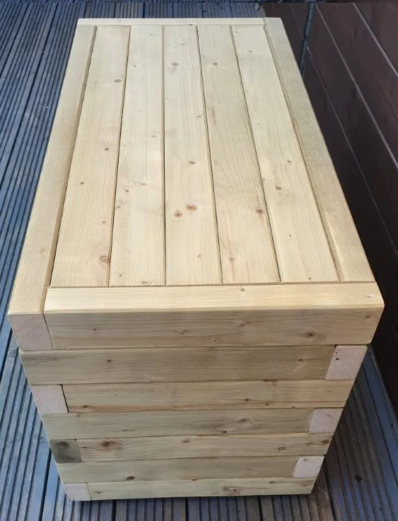Garden Bench Seat Table Storage Box 80cm x 40cm Solid Wood Treated Indoor or Outdoors