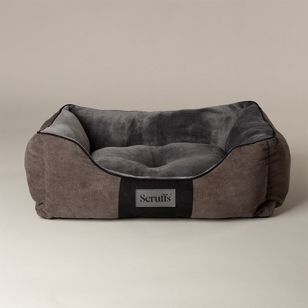 Luxury Chester Box Dog Bed by Scruffs - Graphite Grey Or Chocolate Brown