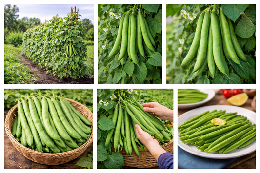 French Climbing Bean Blue Lake Seeds – Stringless, High Yield Variety