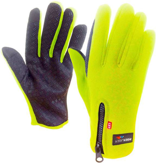dults Hi-Vis Sports Activity Touchscreen Fleece Insulated Gloves by RockJock