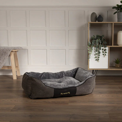 Luxury Chester Box Dog Bed by Scruffs - Graphite Grey Or Chocolate Brown