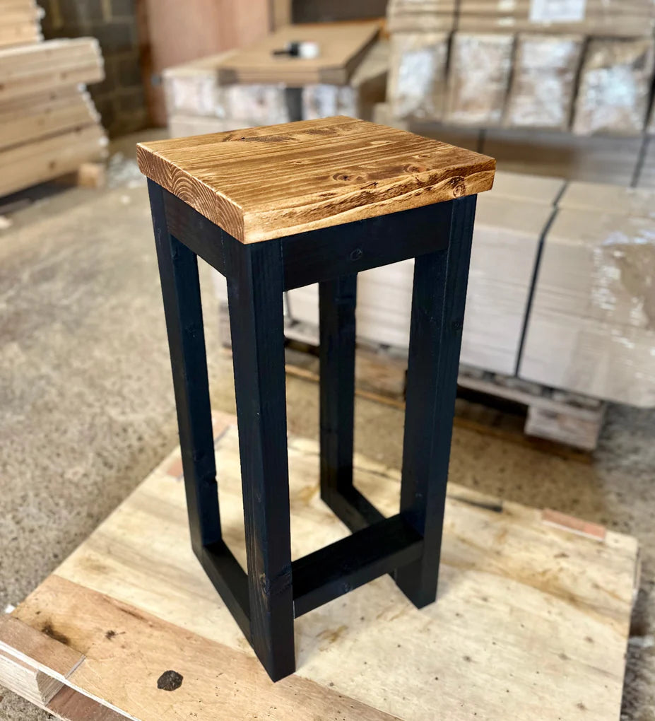Set of 2 Handmade Industrial Bar Stools
