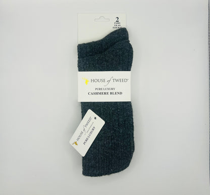 House Of Tweed Cashmere Blend Socks 2 pairs