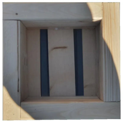 HAND MADE SQUARE WOODEN PLANTER POT  25x25x27CM