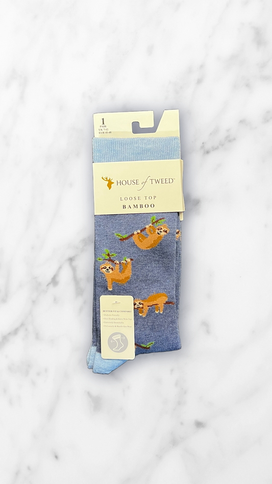 Mens House Of Tweed Bamboo Socks UK 7-12 (Loose Fit/Diabetic Friendly)